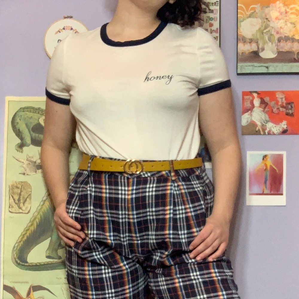 white “honey” shirt 🍯